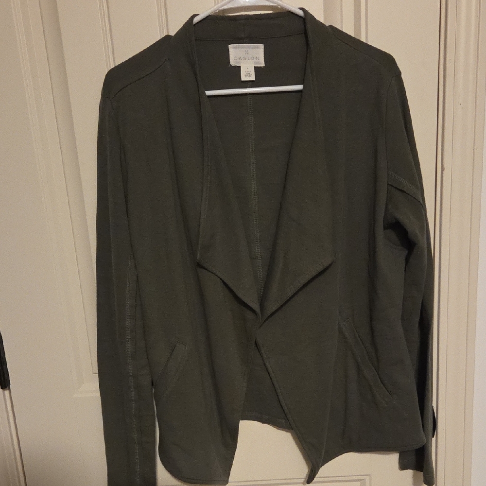 Caslon Sage Green Open Cardigan